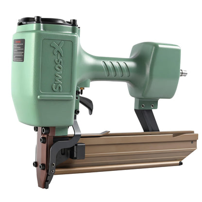 Smos-X N851 Pneumatic Staple Gun 16 Gauge 7/16" Roofing Nail Gun Accepts 3/5" to 2" Leg Staples Upholstery Staple Gun for Roof Decking Subflooring,Kinds of Wood Construction