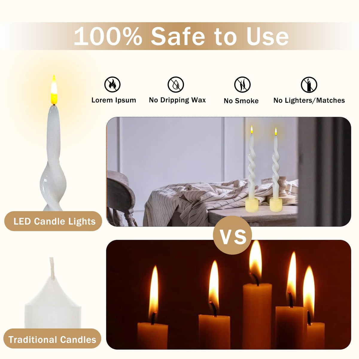 Gedengni Spiral Taper Candle LED Candlesticks, 10inches Flameless Tapered Candles Battery Candle Sticks Remote Twisted Candlestick for Dinner Holiday Wedding Party Housewarming-1D