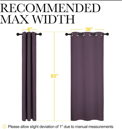 NICETOWN Blackout Curtains - Room Darkening Triple Weave Drapes for Bedroom/Dining Room | Set of 2, 42 x 63 Inch, Plum