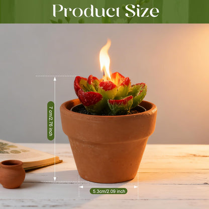 Succulent Tealight Candles with Terracotta Pot, Creative or Novelty, 48 Packs Handmade Decorative Candle as Housewarming Wedding Party Baby Shower Gifts