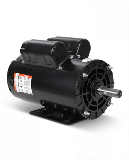 5HP SPL Air Compressor Electric Motor, 230V 17.6Amps, 56 Frame 3450RPM, 5/8“ Keyed Shaft, 1.88” Shaft Length, Single Phase, CW/CCW Rotation, Powerful Motor for General Equipment