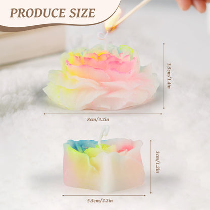 SUPXYC 4PCS Low Temperature Candles, Candle for Wax Play Low Heat, Low Temp Candles Wax Play, Body Safe Candle Waxs Play for Couples Date Night (Peony, Heart, Fluorescence)