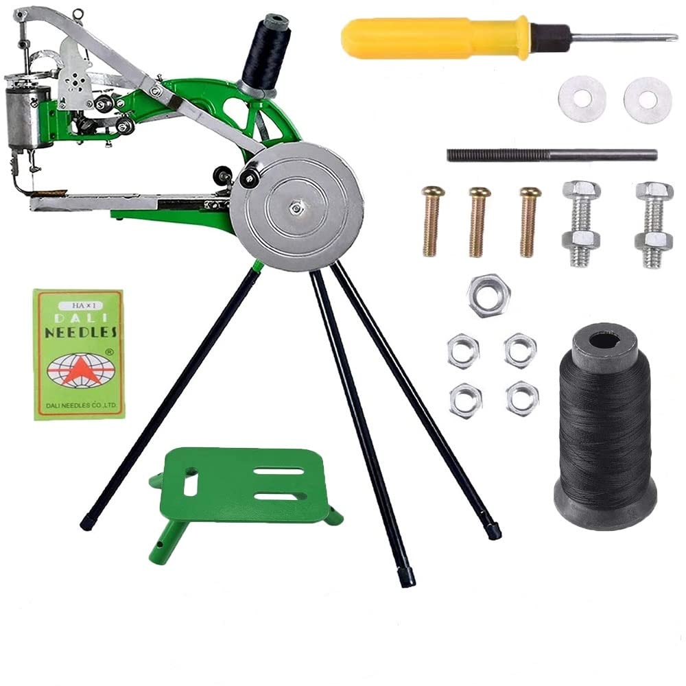 BACHIN Shoe Repair Machine Hand Cobbler Sewing Machine dual Cotton Nylon Line Sewing Machine Manual Leather Machine for Shoes Cloth Bags