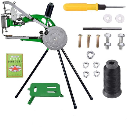 BACHIN Shoe Repair Machine Hand Cobbler Sewing Machine dual Cotton Nylon Line Sewing Machine Manual Leather Machine for Shoes Cloth Bags