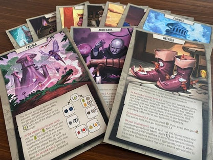 Stonemaier Games: Tapestry: Fantasies &amp Futures Expansion by Chris Scaffidi &amp Mike Young | Add to Tapestry | New Civilizations Cards &amp Cities | Inspired by Fantasy &amp Sci-Fi | 1-5 Pla