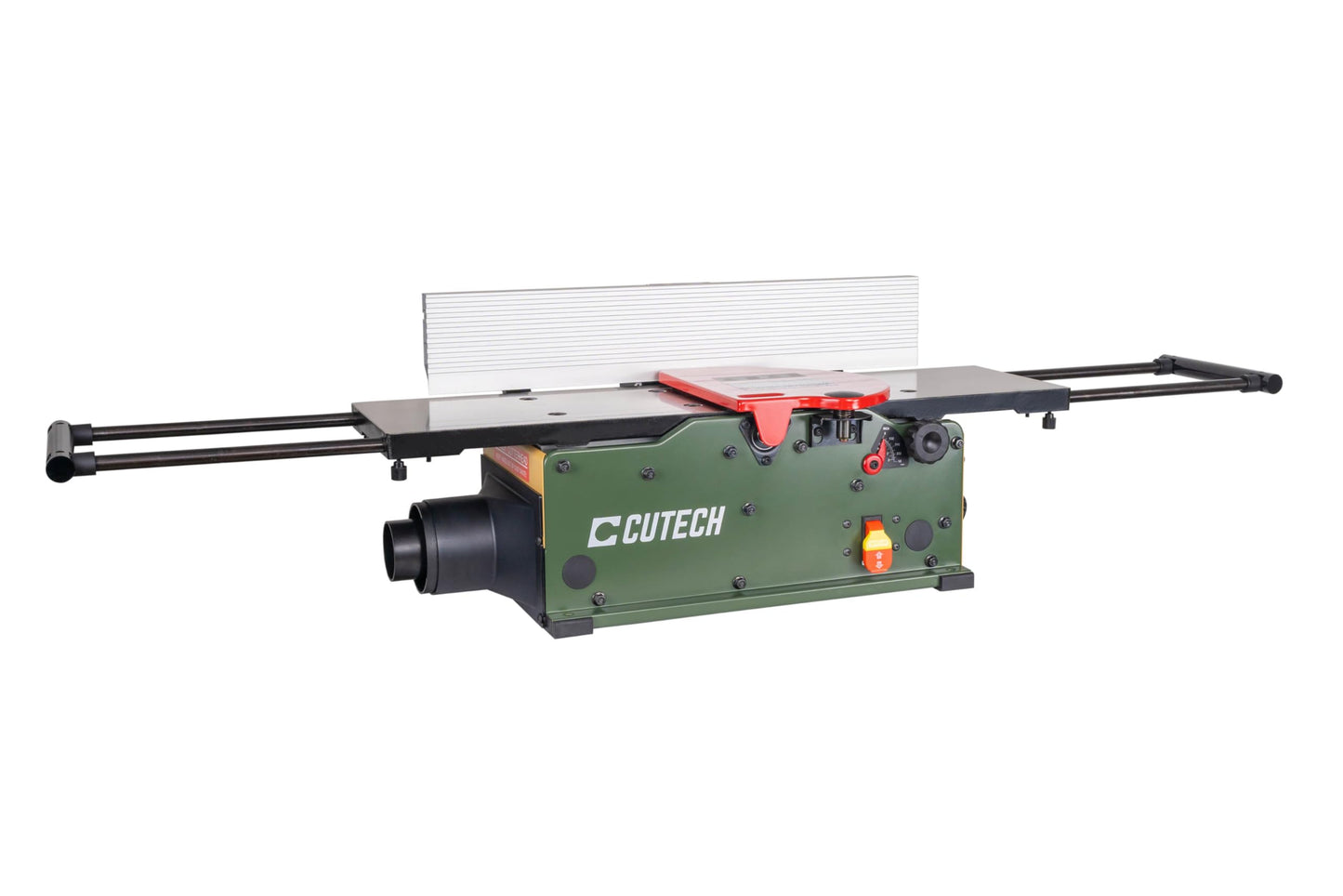Cutech 40180HI 8-Inch Spiral Cutterhead Benchtop Jointer with Cast Iron Tables, 16 TC Inserts, Extra Long 24" Aluminum Fence, Additional 7-3/8" Fence Brackets, and a 10-amp Motor