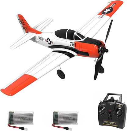 Volantexrc RC Airplane 2.4Ghz 4 Channel Remote Controlwith Aileron T28 Trojan Parkflyer RC Aircraft PlaneReady to Fly with Xpilot Stabilization SystemPerfect for Beginners