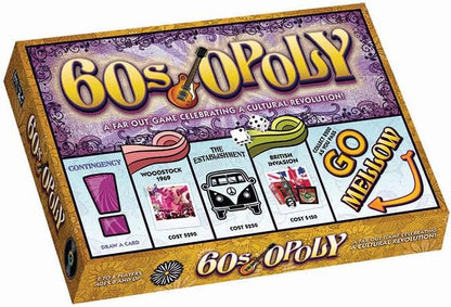 60s-Opoly Board Game - A Fun Property Trading Game Celebrating the Cultural Decade! - for 2 to 6 Players Ages 8 and up