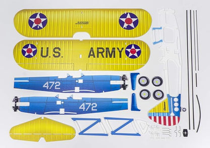 4CH Micro 450mm RC Foamy Indoor Outdoor Biplane Stearman PT-17 Kaydet (E2505-152E)