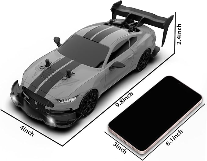 RC Drift Car 1/20 Scale 2.4GHz 4WD Remote Control Car with Led Lights 22KM/H High Speed Rechargeable Batteries Racing Sport Cars RC Cars for Kids Boys Girls Adults Gifts Birthday Christmas