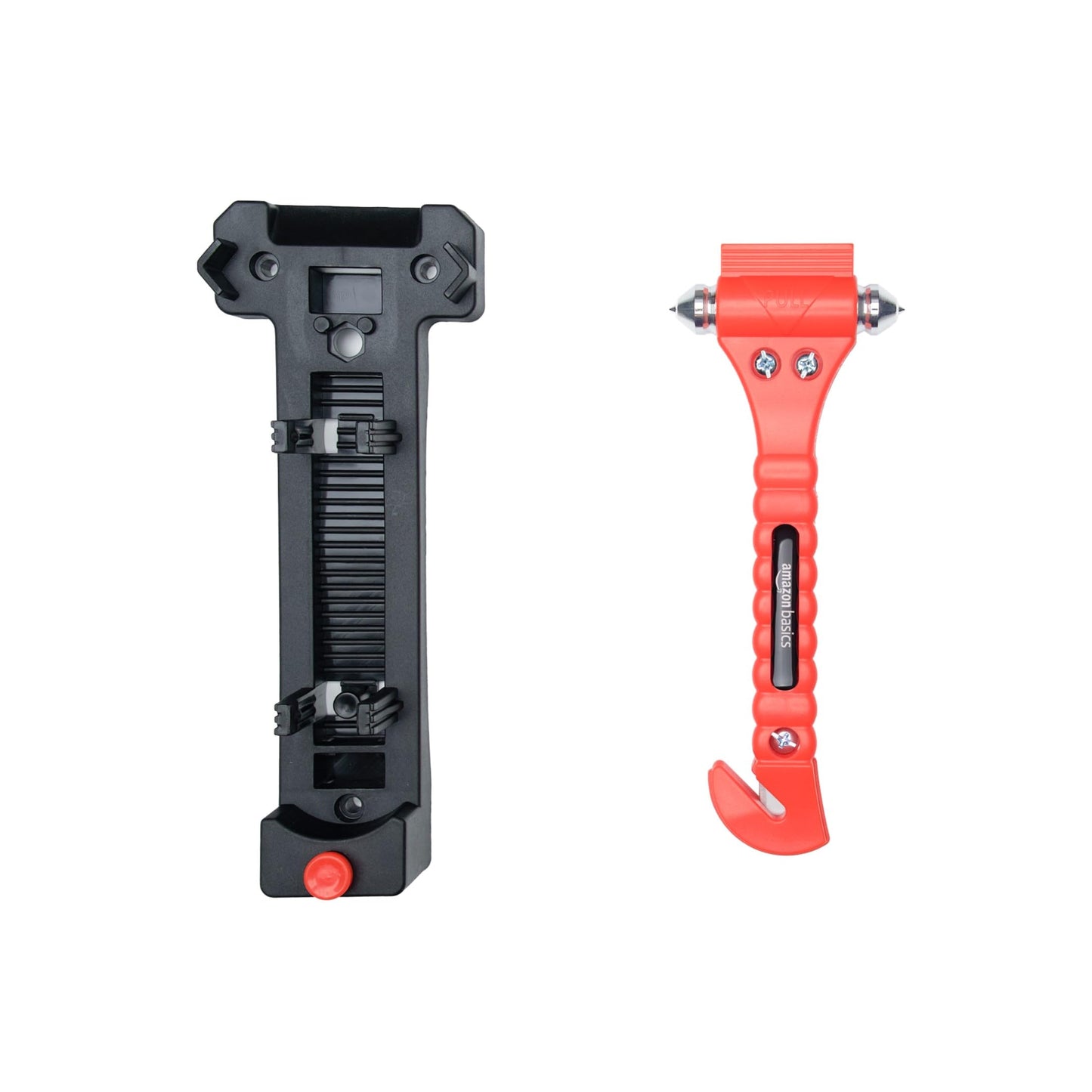 Amazon Basics Emergency Seat Belt Cutter and Window Hammer Tool, Car Accessories, 2 Pack, SW-835