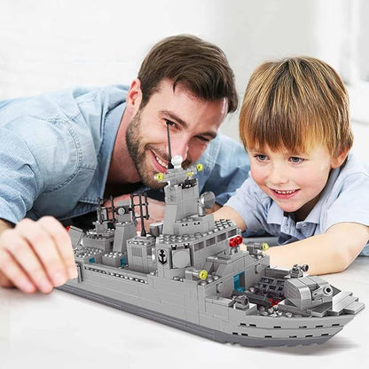Navy Destroyer Building Set Battleship Building Toy A Gift Compatible with Lego Sets for Boys 8-14 &amp Adults (528pcs)