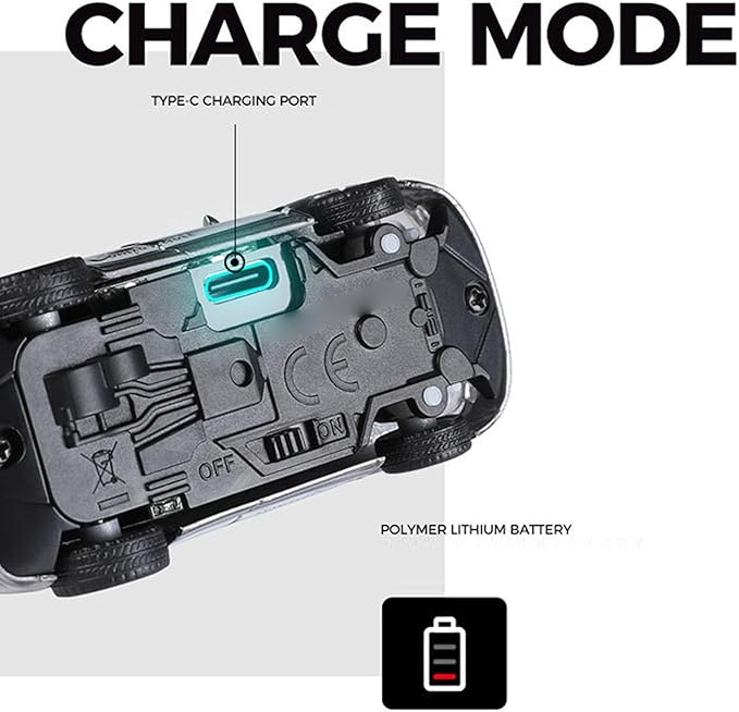 FOSA Mini RC Car 1:64 Remote Control Car with HD FPV Camera and Ambient Lights 3 Speed Modes for Indoor Racing and Social Play