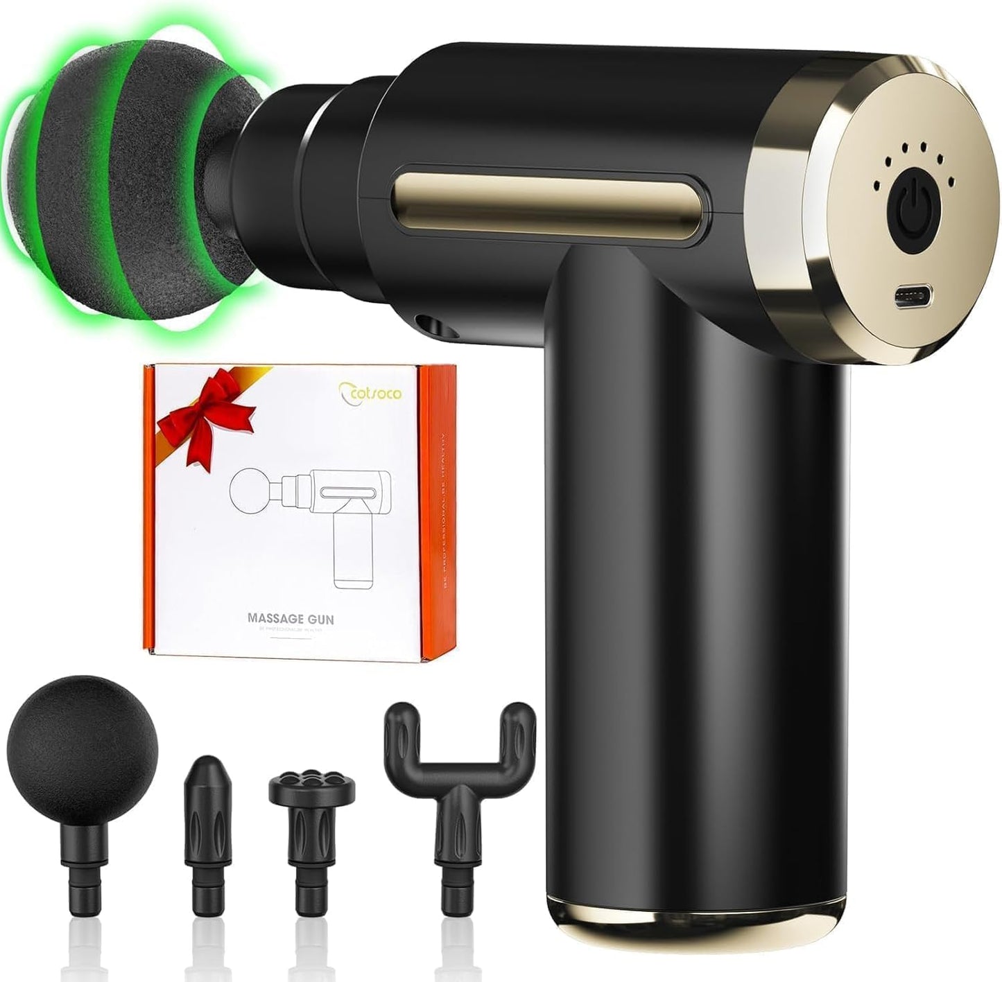 Massage Gun Deep Tissue, Back Massage for Athletes for Pain Relief, Percussion Massager Device with Silent Brushless Motor, Relax Gift for Mothers Day and Fathers Gifts（M891）