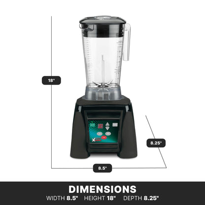 Waring Commercial Xtreme Blender, 3.5 Horsepower Motor, Electronic Keypad with Timer & 64 oz Copolyester Jar for Bars & Restaurants, NSF Certified, MX1100XTX