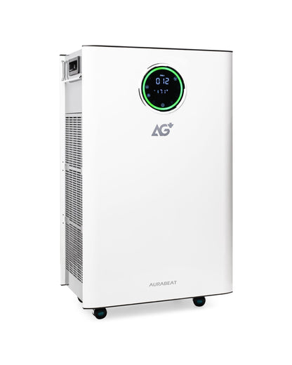 Large Capacity Air Purifier PA100i-W with Aurabeat AG+ Technology Clean Air Filter for Office, Warehouse, Commercial Space up to 3875 square feet, Reduces Odor from Smoke and Pets, Includes Filters
