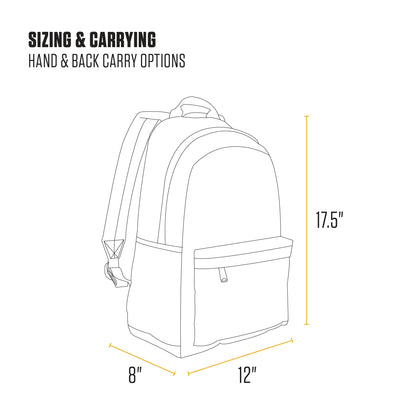 Carhartt 21L Classic Laptop Backpack, Water-Resistant Pack W/ 15" Laptop Sleeve and Organizational Compartments, Marmalade