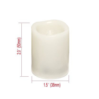 CANDLE CHOICE Battery Operated Flameless Votive Candles with Timer Flickering Fake Electric LED Tea Lights Set Wedding Party Holiday Decorations Table Centerpiece Long Lasting Batteries Included 6 PCS