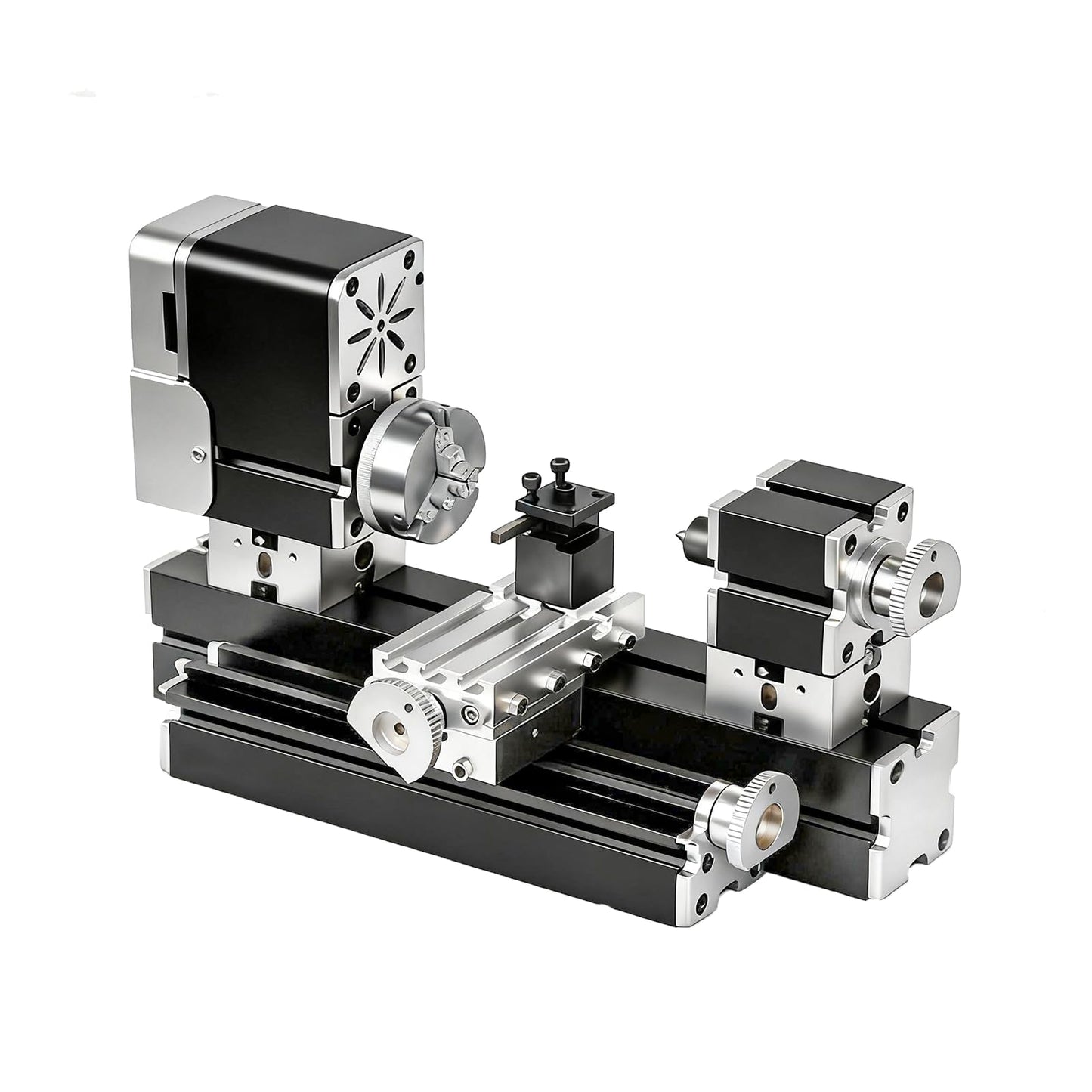 AcmeFlare All-Metal Elevated Mini Safety Lathe 36W, 20,000RPM Precision Metal & Wood Turning Machine – Durable Desktop Lathe for DIY Projects, Crafts, Model Making & Education