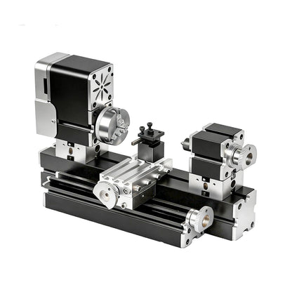 AcmeFlare All-Metal Elevated Mini Safety Lathe 36W, 20,000RPM Precision Metal & Wood Turning Machine – Durable Desktop Lathe for DIY Projects, Crafts, Model Making & Education