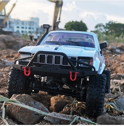YIKESHU RC Crawler Offroad RC Truck 4x4 Remote Control Rock Crawler WPL C24-1 Pickup Trucks with Led Light 2.4 Ghz 1/16 Scale All Terrain Car Brushed RTR Pickup for Adults