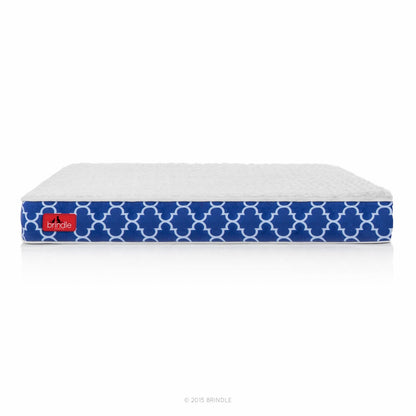 Brindle Waterproof Designer Memory Foam Pet Bed-Removable Machine Washable Cover-4 Inch Orthopedic Pet Bed-Joint Relief, Navy Trellis, Small