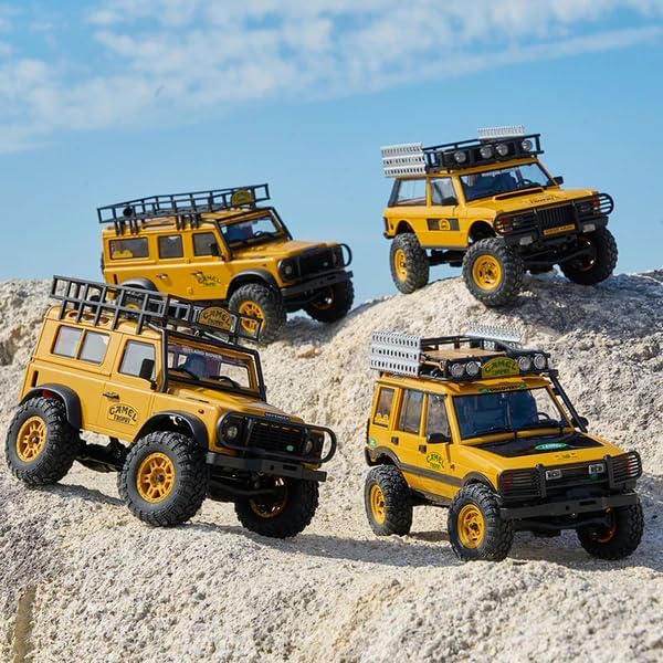 FMS FCX24M 1/24 RC Crawler RTR Land Rover Family Camel Trophy Edition Licensed RC Truck 4WD Off-Road RC Rock Crawler 2.4Ghz RC Car Model for Adults (Discovery)