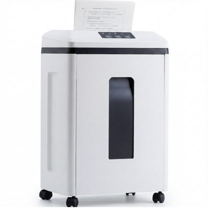 Trishintage Heavy Duty Paper Shredder: 7 Sheets P-7 Ultra Micro-Cut 3/64''*5/64'' Shreds Credit Cards & CDs 30 Min Continuous Run 6-Gallon Bin High-Security Commercial for Home Office Business Bank