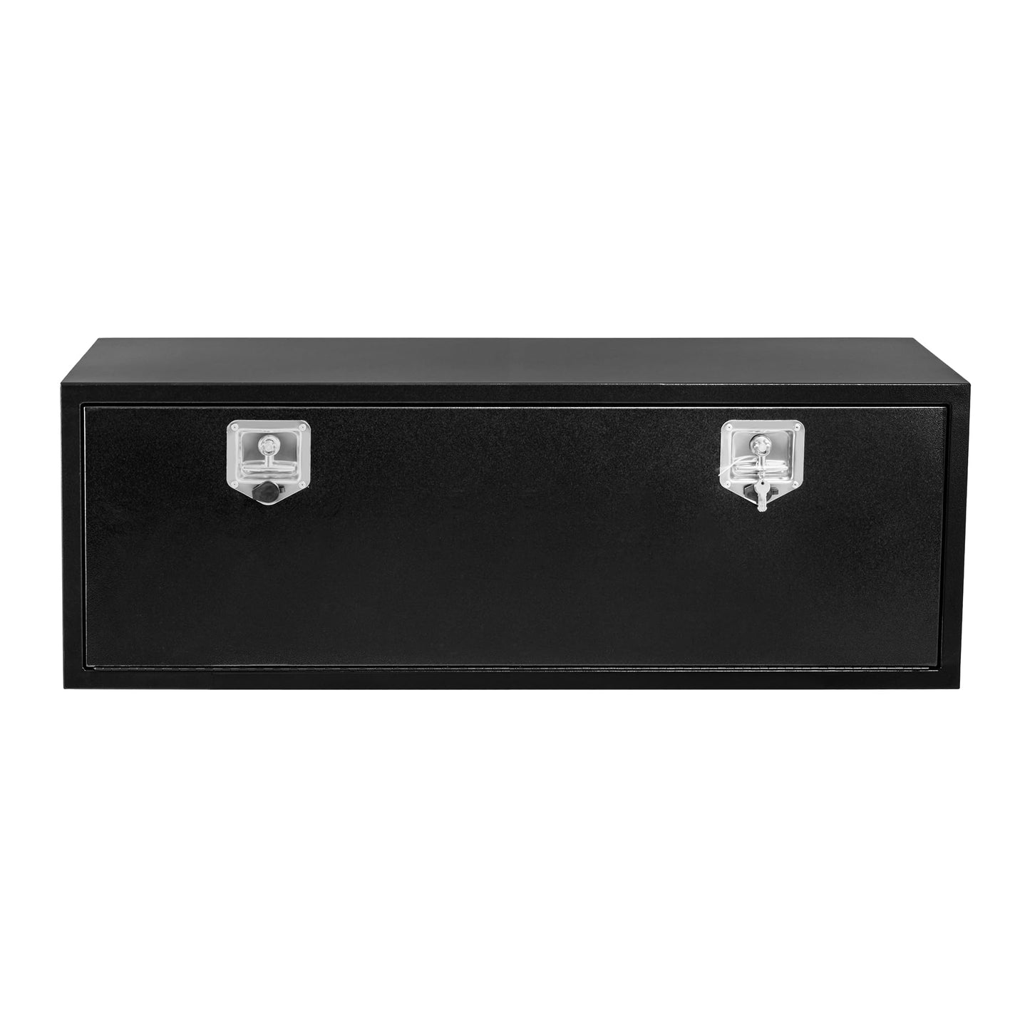48'' Black Steel Truck Tool Box, 48"x 18"x 18", Heavy Duty Storage With Lock and Keys, Utility Tool Chest for Pickup Truck Bed, RV
