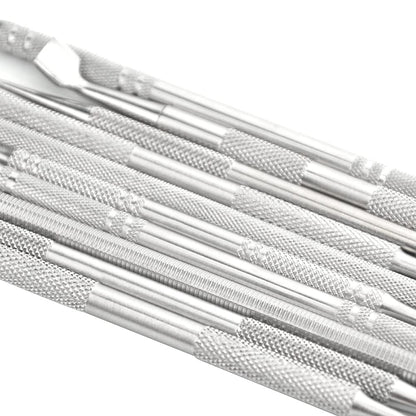 TOVOT 10PCS Stainless Steel Clay Sculpting Tools Metal Sculpting Tools Double-Side Clay Modeling Tools Wax Carving Tools (Silver-2)