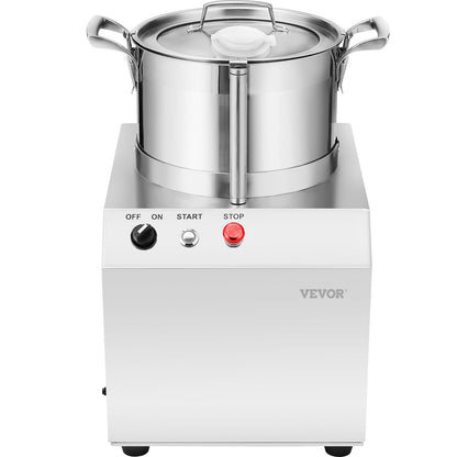 VEVOR Food Processor & Vegetable Chopper, 6.3 Quart Food-Grade Kitchen Chopper, Includes 2 Spare Stainless Steel S-Curve Blades, Commercial Food Processor for Chopping Vegetable, Fruit, Peanut & Meat