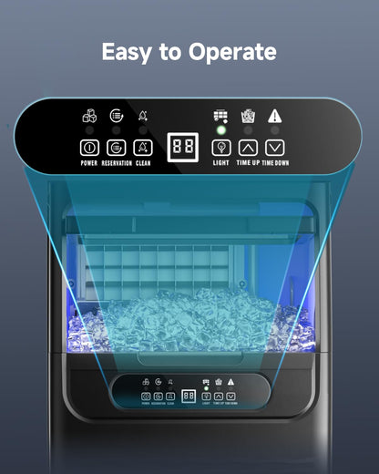 EUHOMY Commercial Ice Maker Machine,80lbs/24H,36 Ice Cubes in 8-12 Mins,Under Counter Ice Maker with Water Filter,12lbs Storage Capacity,Freestanding Ice Machine for Home/Bar/Cafe/Restaurant