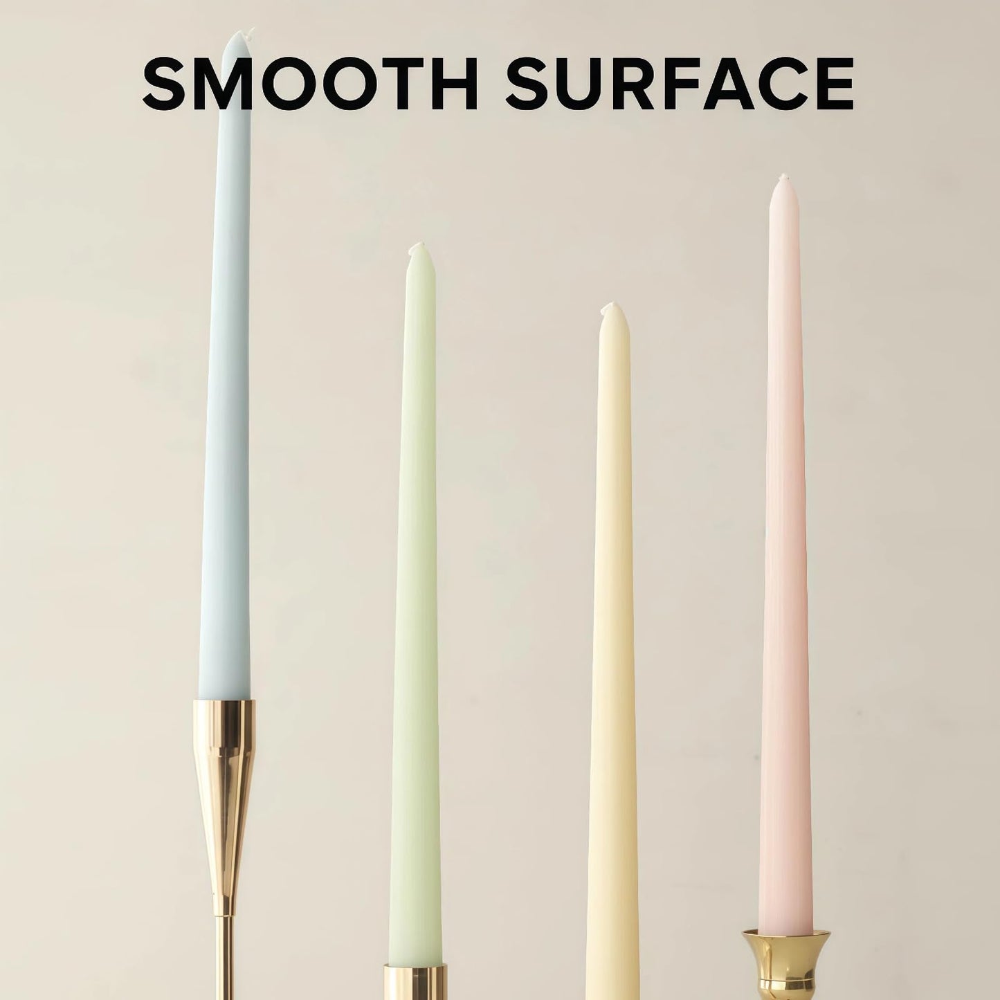 LSXHASGLD 12 Inch Taper Candles, Set of 4, Unscented Smokeless Long Tapered Candle for Wedding Home Decor Christmas