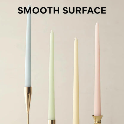 LSXHASGLD 12 Inch Taper Candles, Set of 4, Unscented Smokeless Long Tapered Candle for Wedding Home Decor Christmas