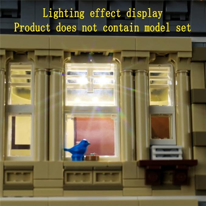 LED Light Kit Compatible with Lego Police Station - Lighting Set for Creator 10278 Building Model (Model Set Not Included)