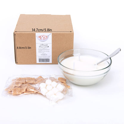 Funny Cinnamon Cereal Bowl with Metal Spoon Scented Soy Candle Morning Ritual Gift