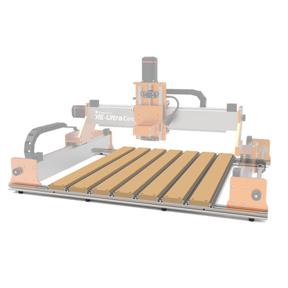 FoxAlien T-slot Hybrid Spoilboard Work Table for XE-Ultra Core CNC Machine, Aluminum Profile Base Frame Uipgrade Kit for Woodworking Cutting