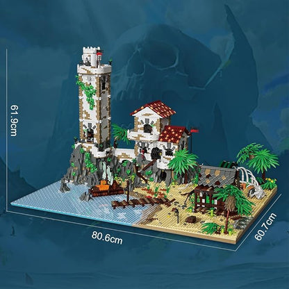39041 The Pirate Harbo Building Block Set 8208 Pieces DIY Gulf Island Model Building Block Set Adult Creative Enthusiast Model Gifts and Unique Collectibles