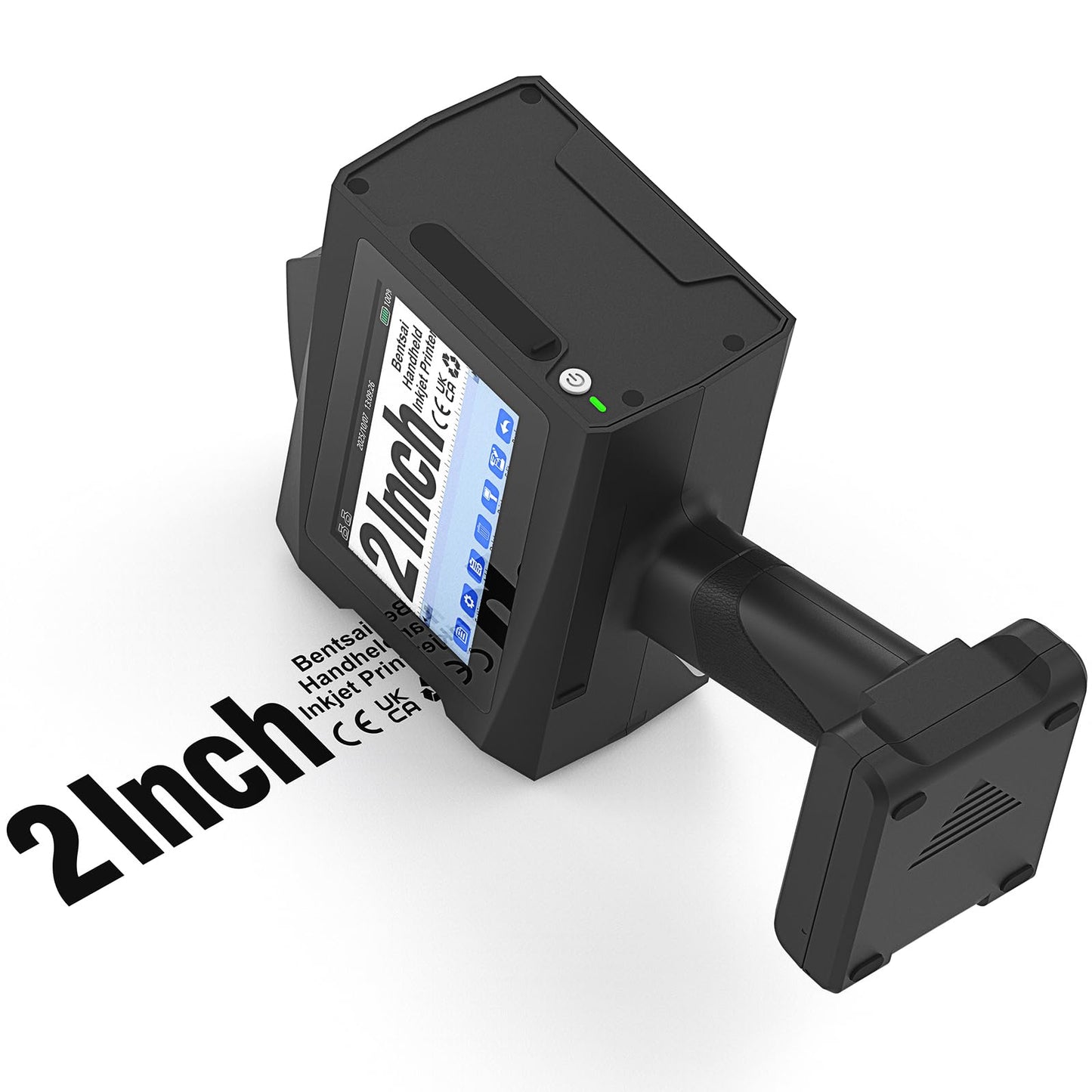 BENTSAI B45 Handheld Inkjet Printer with 2 Inch Print Height for High Definition Batch Coding EXP Date Marking Product Labeling on Carton Wood Plastic Metal Fabric Glass Aluminum