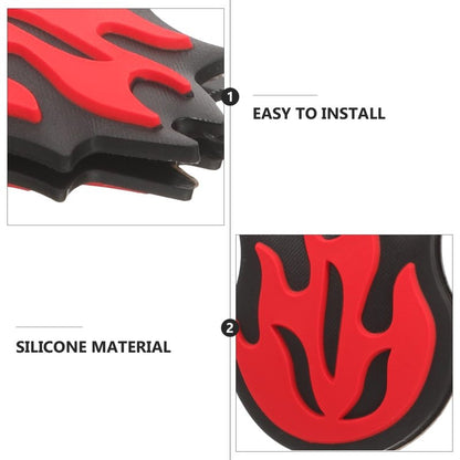 Kisangel Tennis Racket Vibration Dampener, Fire Flame Silicone Shock Absorber Red Tennis Dampners for Enhanced Comfort and Control