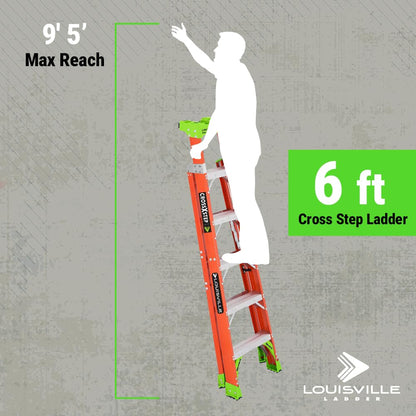 Louisville Ladder FXS1506, 6-feet, Orange