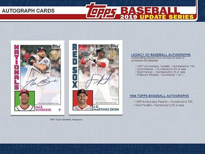 2019 Topps Update Baseball Blaster Box (7 Packs/14 Cards: 1 Hit 5 Inserts)