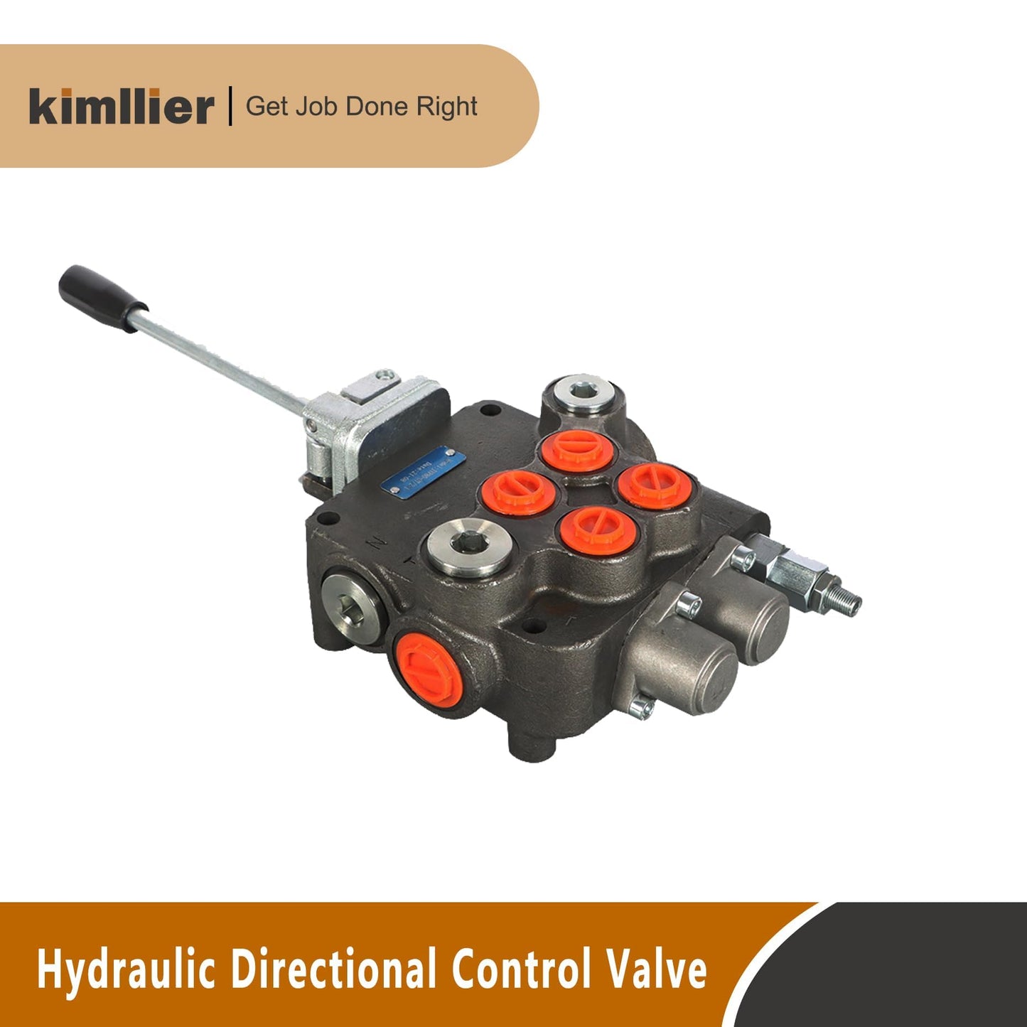 kimllier 2 Spool Hydraulic Valve 21GPM 3625PSI Hydraulic Directional Control Valve w/Joystick SAE Ports Double Acting Valve