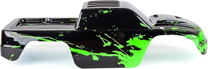 SummitLink Custom Body Compatible for 1/10 Scale RC Car or Truck (Truck not Included) (Muddy Green Over Black)