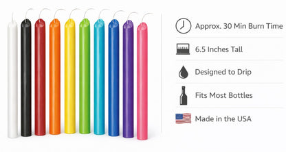 Funny Guy Mugs Solid Color Dripping Candle - Drip Candle Pack of 6 (Yellow)