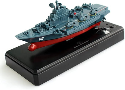 Tipmant Military Remote Control Aircraft Carrier Model RC Boat Ship Speedboat Yacht Electric Water Toy - Blue (2.4G No Antenna)