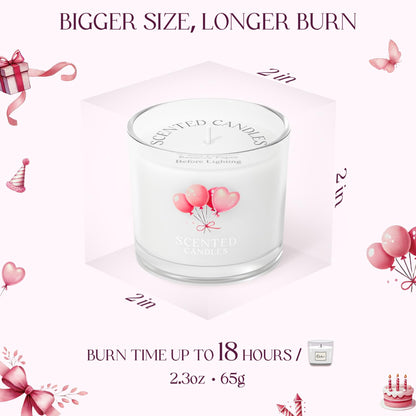 CHILLFLAME Birthday Candles, Scented Candles Gift Set for Stress Relief, 3 Votive Candles for Women and Men, Birthday Candle Gifts for Women (Pink + Purple + White, 7 oz)