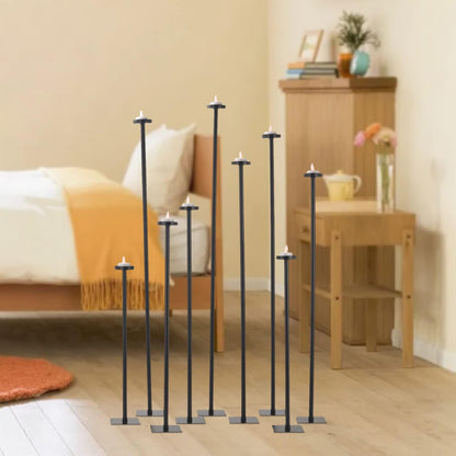 Tall Floor Candle Holders for 9 Arm Candlesticks, Metal Iron Black Candelabra for Wedding Centerpiece Candle Stick Holders for Pillar Tealight Candles on Party Reception Christmas Home Decoration