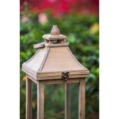 Wooden Candle Lantern Decorative - Ivory - Display Decorative Candles - Indoor Outdoor - Holiday Décor