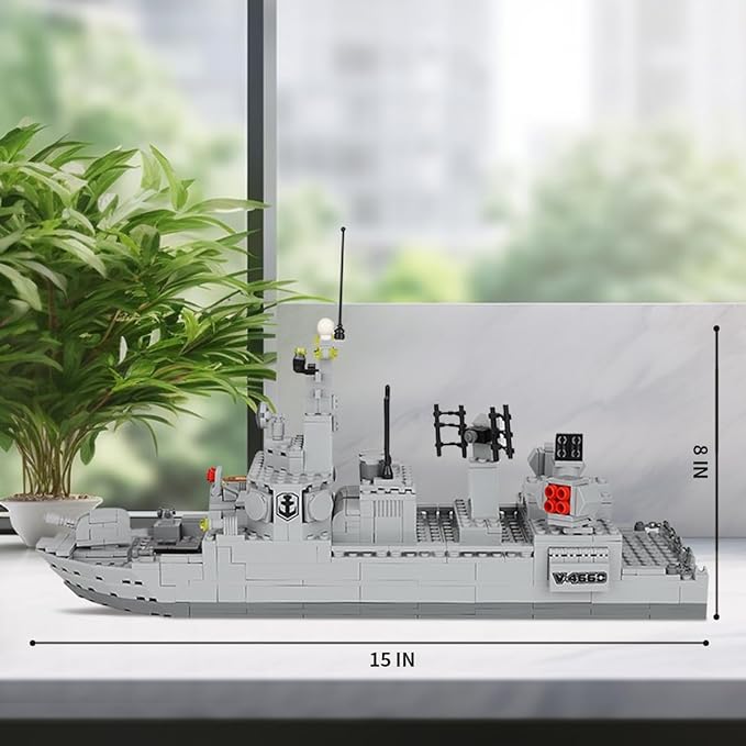 Navy Destroyer Building Set Battleship Building Toy A Gift Compatible with Lego Sets for Boys 8-14 &amp Adults (528pcs)